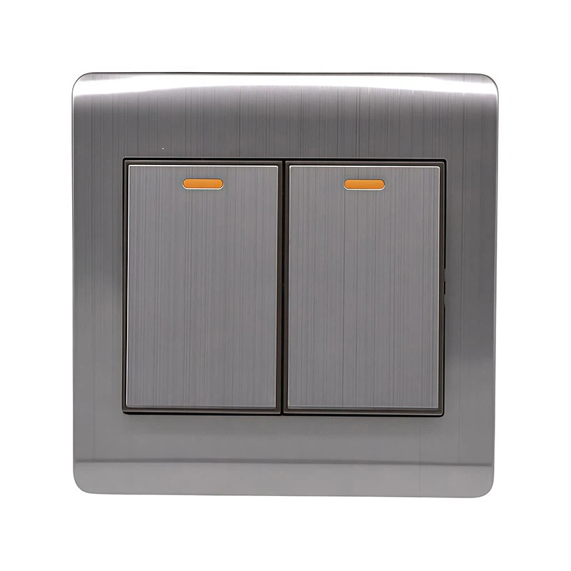 Brushed Stainless Steel 2 Gang Switch suppliers